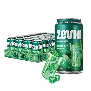 [Prime] 24-Pack 12-Oz Zevia Zero Sugar Ginger Ale Soda $16.11 w/ S&S + Free Shipping