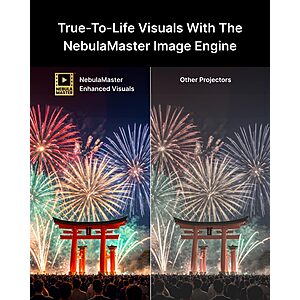 [prime]NEBULA Cosmos 4K SE Smart Projector, Nebulamaster, High-Brightness with Dolby Vision, 200" Screen, 1800 ANSI Lumens, HybridBeam, Enhanced Image Quality $854