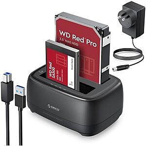 [Prime, AC] $20.13* | ORICO Hard Drive Docking Station Dual Bay USB 3.0 to SATA w/ Clone Function at Amazon