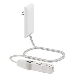 LIDER Flat-Face Outlet Extender with 3 Receptacles, white, $12.01 - Amazon