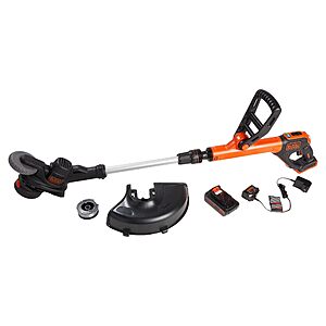 $69.00: BLACK+DECKER 20V MAX 12 Inch Weed Eater Cordless String Trimmer and Wheeled Edger Lawn Tool (LST522)