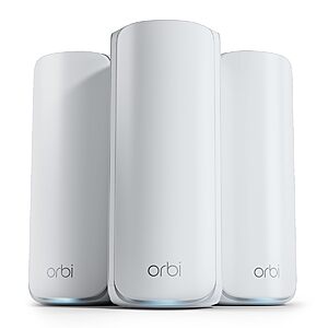 $554.99: NETGEAR Orbi 770 Series BE11000 Tri-band Mesh Wi-Fi 7 System (3-pack) White