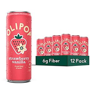 [SnS, AC] $12.52 | 12-Pack 12-Oz OLIPOP Prebiotic Soda Pop (Strawberry Vanilla) at Amazon ($1.04 each)