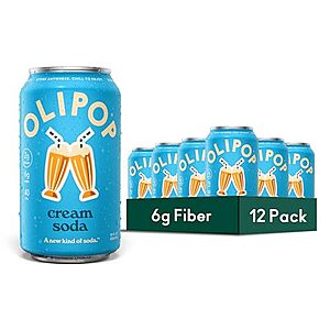 [Prime, SnS] $14.52 | 12-Pack 12-Oz OLIPOP Prebiotic Soda Pop (Cream Soda) & More at Amazon ($1.21 each)