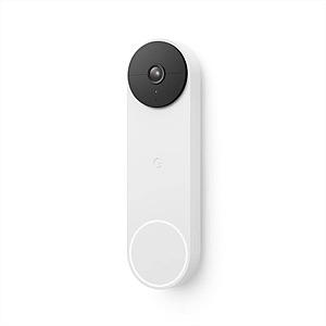 Nest Doorbell (Battery) - Smart Wi-Fi Video Doorbell Camera - Snow $129.99