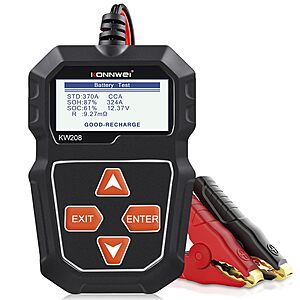 Amazon Prime - KONNWEI KW208 12V Car Battery Tester- - $15.16