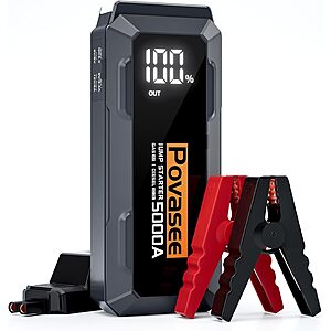 [Prime] Povasee A40 5000A Jump Starter w/ 3" LCD Display for 12V Vehicles $26.00 + Free Shipping