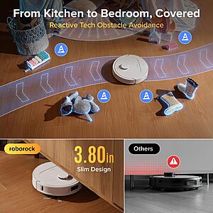 roborock Qrevo S Pro Robot Vacuum and Mop, 18,500Pa Suction $399.99