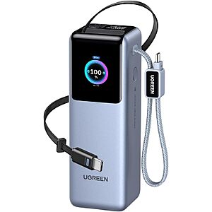 [Prime] UGREEN Nexode Pro 25000mAh 200W Power Bank w/ Built-in Retractable Cables & TFT Smart Display $79.19 + Free Shipping