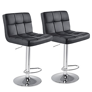 2-Pack edx Swivel Bar Stools w/ PU Leather $61 + FS $62
