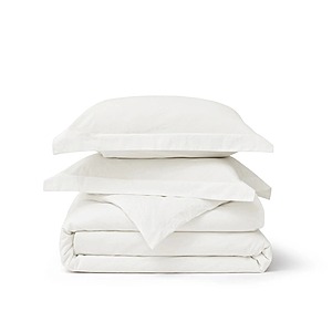 Bedsure PureWoven Washed Cotton Duvet Cover Set (King, White) & More $54 + Free Shipping