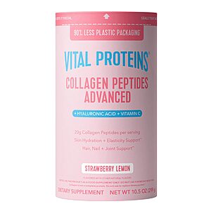 [Prime] 10.5-Oz Vital Proteins Collagen Peptides Advanced Powder w/ Hyaluronic Acid & Vitamin C (Strawberry Lemon) $14.99 + Free Shipping