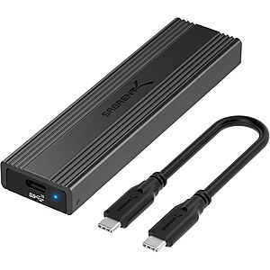 (prime) SABRENT Tool-Free 10Gbps USB C NVMe / SATA Enclosure $20 + Free S/H