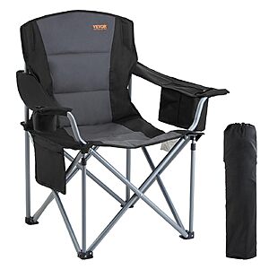$28.24: VEVOR Oversized Camping Folding Chair, Black