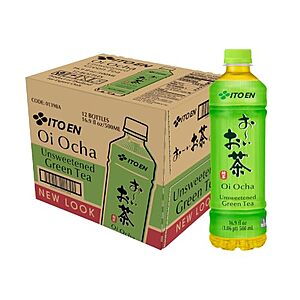 [SnS] $13.28* | 12-Pk 16.9-Oz Ito En Tea Oi Ocha Green Tea (Unsweetened) at Amazon