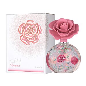 Lattafa Layaan – Fruity, Floral, Woody, Musky – Eau de Parfum Spray Long-Lasting Fragrance for Women, 2.53 Ounce / 75 ml $23.75