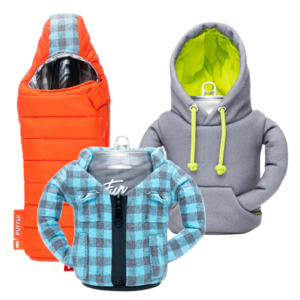 3-Pack Puffin Insulated Beverage Coolers (Sleeping Bag, Blue Flannel, Gray Hoodie Set) 3 for $8.99 + Free Shipping