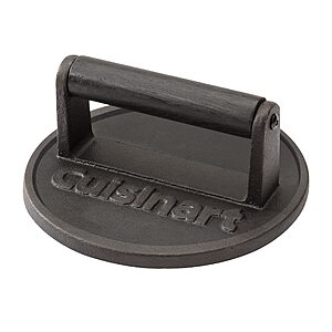 6.5" Cuisinart Cast Iron Smashed Burger Press Tool (Round) $14.99 + Free Shipping w/ Prime or on $35+