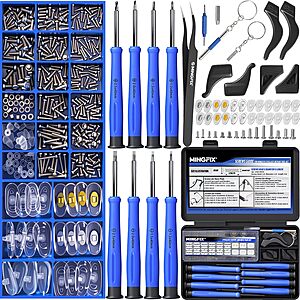 Mingfix Magnetic Eyeglasses Repair Kit w/ 8 Precision Screwdrivers, Screws & Silicone Nose Pads $4.39 & More + Free Shipping w/ Prime or on $35+