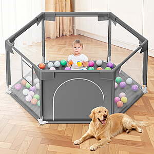 50 Inch Baby Playpen,Indoors /Outdoors - Grey, Blue or Pink -Shipping Free on Order Over $35 - $27.49