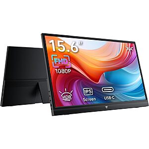 Prime: 15.6" KTC FHD IPS Portable Monitor (Black) $37.23, (White) $39.89 + Free Shipping