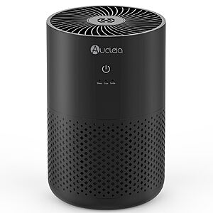 Aucleia Air Purifiers for Bedroom Home with H13 True HEPA Filter, 20dB Quiet Air Cleaner for Pets Hair Dander Odor, Smoke Dust Pollen, Aromatherapy Function, Black $19.99
