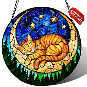 [Prime] 6.3" Meyocky Stained Glass Window Hanging Sun Catcher $6.13 + Free Shipping