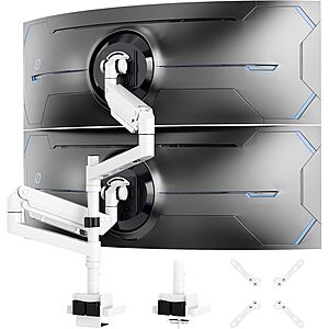 Prime: Putilsen Mount Heavy-Duty Vertical Aluminum Dual Monitor Mount (for 24-57" Monitors) from $78.35 + Free Shipping