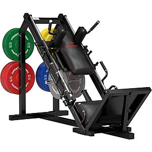 Prime Members Waxman Leg Press Hack Squat Machine Combo w/ 340LBS Olympic Bumper Plates Set $1259 + Free Shipping