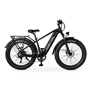 Ozark Trail 26" M.3 Ranger+ Electric Fat Tire Bike, 48V, Class 2, Black, Fits Riders 5'2" - 6'1", Adult, Unisex $598
