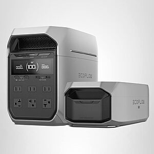 2048Wh ECOFLOW Portable Power Station DELTA 3 Plus with Smart Extra Battery $899