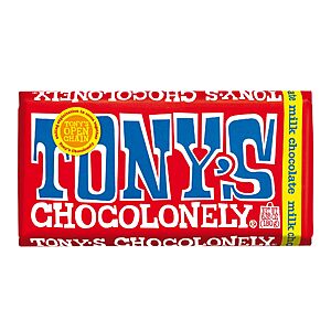 Tony’s Chocolonely Belgian Milk Chocolate Candy Bar, 4 Bars, 6.35 $12.39