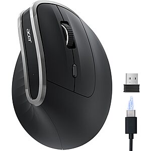 [Prime] Acer Ergonomic Wireless 6 Button Adjustable DPI Vertical Mouse $15.39 + Free Shipping $23.99