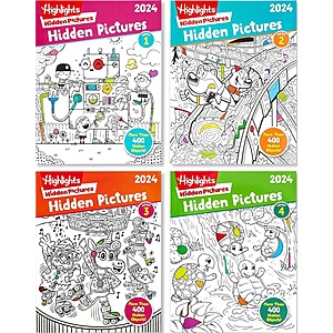 Prime Members: 4-Pack Highlights Kids' Hidden Pictures Activity Books (Ages 3-6 or Ages 6+) $13 + Free Shipping