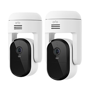 Prime Members Arlo Essential Pan Tilt 2K Plug-In Security Camera: 2-Cam $59 + Free Shipping