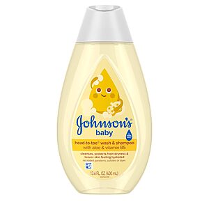 Johnson's Baby Head-To-Toe Baby Wash & Shampoo + Aloe & Vitamin B5, 2-in-1 Bath Wash Gently Cleanses Newborn's Delicate Skin & Hair - 13.6 fl. Oz - $3.55