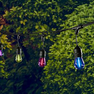 Harbor Breeze 24-ft Plug-in Black Indoor/Outdoor String Light with 12 Color changing -Light LED Edison Bulbs with Remote, $29.98, Lowe's