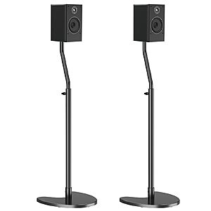 $37.98: Mounting Dream Height Adjustable Speaker Stands, One Pair Floor Stands, Heavy Duty Base Extendable Tube, MAX 39" Height Adjustment MD5401