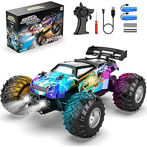 Prime: Aoneptr 2.4GHz All Terrain Remote Control Car w/ Bodylight & 2 Rechargeable Batteries $13.19 + Free Shipping
