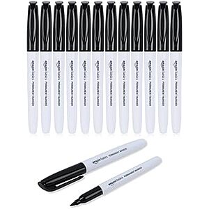 [SnS] $4.61 | 12-Pack Amazon Basics Fine Tip Permanent Markers at Amazon