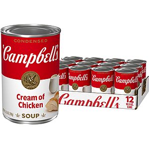 Campbell's Condensed Cream of Chicken Soup, 10.5 oz Can (12 Pack)~$9.49 With S&S @ Amazon