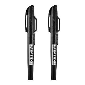 Begins 6/26, Harbor Freight, Clog-Resistant Jobsite Permanent Markers, 2-Pack for $0.69