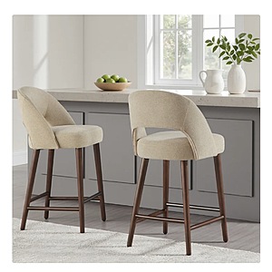Lilah Counter Stool in Tan, Set of 2 $299.99 free shipping Costco.com