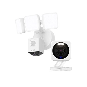 Wyze Wired 2.5k Floodlight Pro and Indoor/Outdoor Security Camera Bundle $79.99 free shipping Costco.com