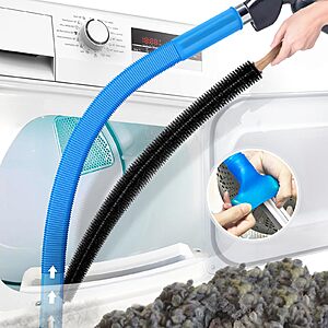 PetOde 2 Pieces Dryer Vent Cleaner Kit Compatible with Most Vacuum Cleaner, Dryer Lint Brush and Vacuum Hose Attachment with Universal Connector, Quickly Lint Remover $7.59