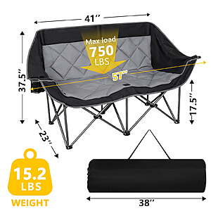 SUNSPIRE Double Oversized Camping Chair $40.99