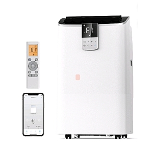 SIMZLIFE 12000 BTU Portable Air Conditioner with WIFI for Room, Portable AC Unit with Remote Control, White