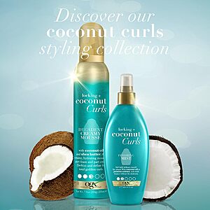 [S&S] OGX Locking + Coconut Curls Decadent Creamy Mousse, 7.9 Ounce $5.52