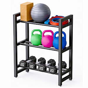 Dumbbell Rack,Blacksmith 3 Tier Adjustable Weight Rack for Dumbbell,Kettlebells, 20", 330lb load $40 FS @ Walmart