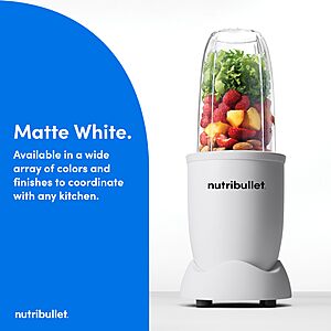nutribullet Pro Personal Blender, Shakes, Smoothies, Food Prep, and Frozen Blending, 32 Ounce Cup, 24 Ounce Cup, Flip-top Travel Lid, 900 Watt, Matte White, NB9-0901AW $49.99